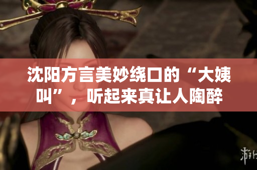 沈阳方言美妙绕口的“大姨叫”，听起来真让人陶醉